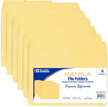 Load image into Gallery viewer, Manila File Folder 1/3 Cut Letter Size, Pack of 288
