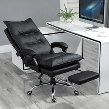 Load image into Gallery viewer, Black Height Adjustable Office Chair with Inclined Backrest and Footrest
