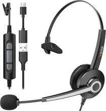 Load image into Gallery viewer, Headset with Noise-Canceling Microphone, 3.5mm Jack Connection, Black (Pack of 50)
